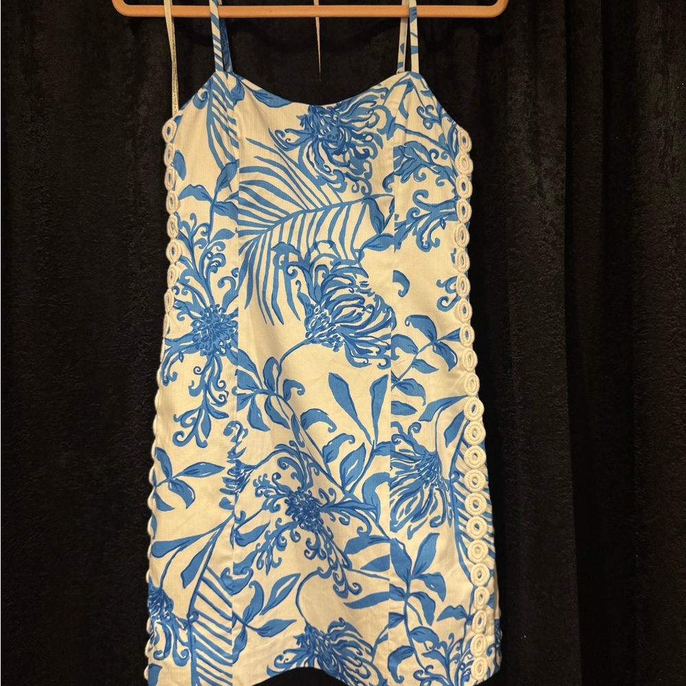 Lilly Pulitzer Blue and White Shell Print Dress